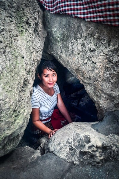 Pura Goa Giri Putri Temple Cave Entrance In Nusa Penida Bali