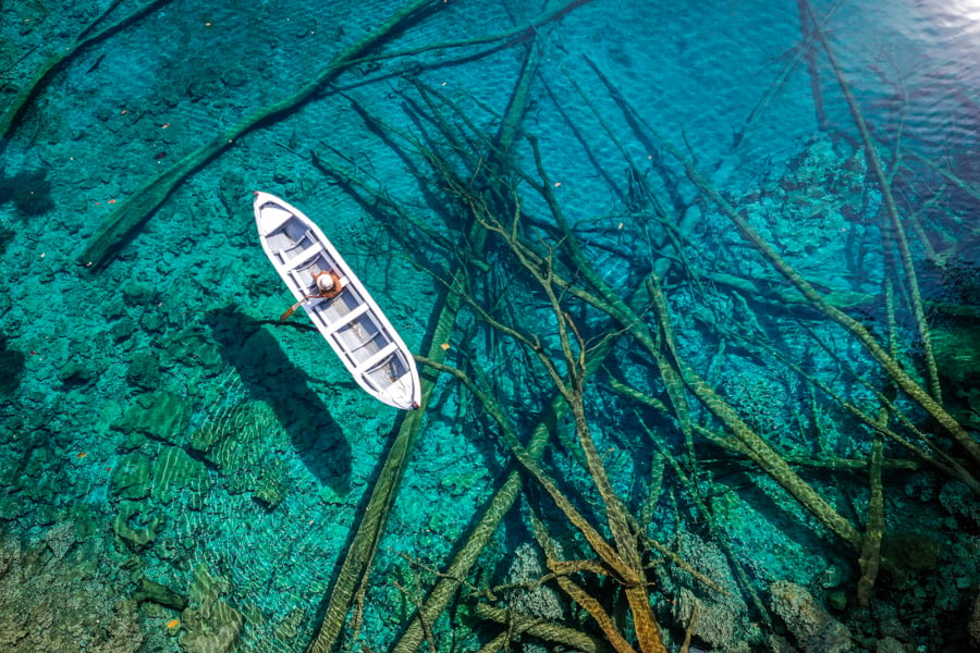 Paisu Pok Lake Paisupok Banggai Sulawesi Indonesia Drone