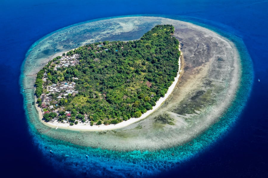 Bunaken island in Indonesia