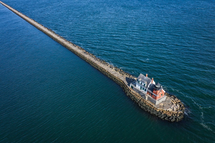 Rockland Breakwater Light Drone