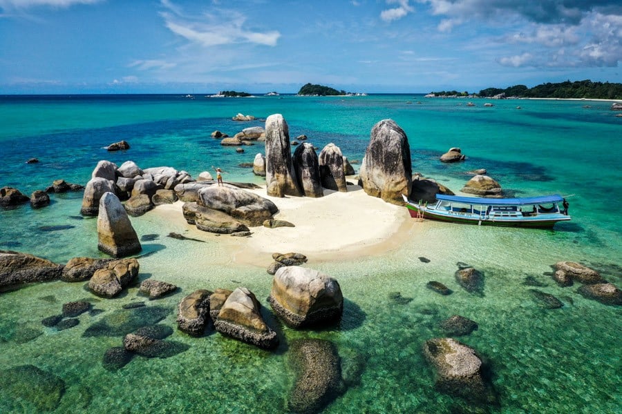 Belitung island in Indonesia