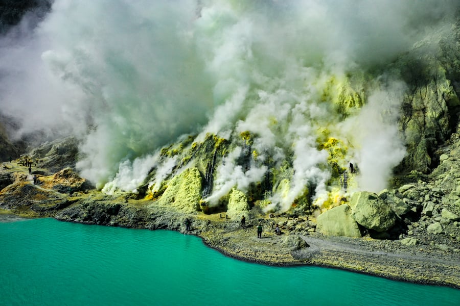 Sulfur Mining Banyuwangi Drone