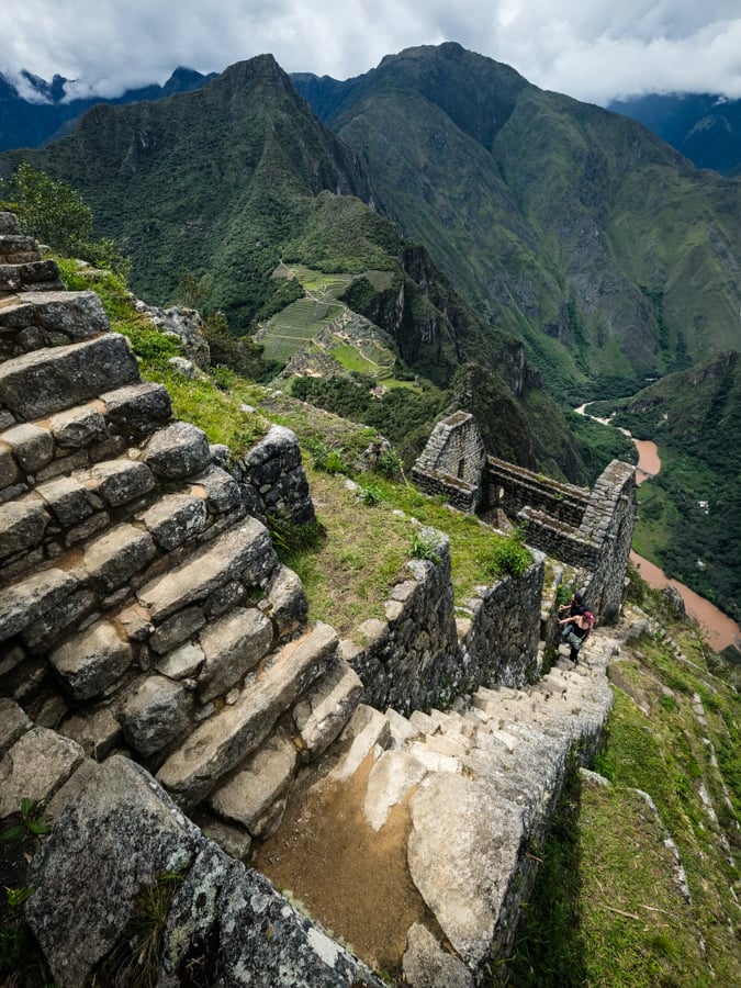 Huayna Picchu Hike Machu Picchu Stairs Of Death Peru Wayna Picchu Mountain