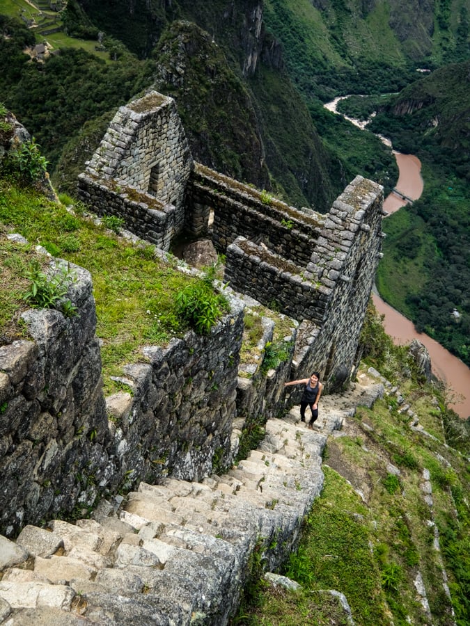 Huayna Picchu Hike Machu Picchu Stairs Of Death Peru Wayna Picchu Mountain