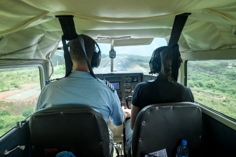 Pacific Mission Aviation PMA Cessna 206 Plane Pilots Cockpit Inside Windows