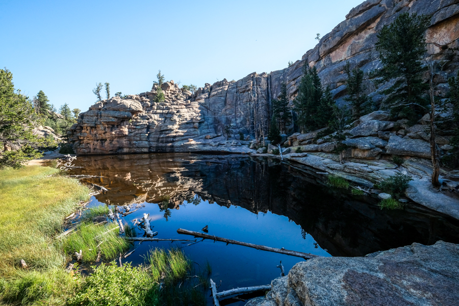 Water reflections pond