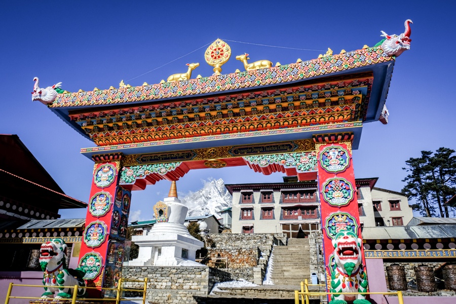 Tengboche gate on the EBC Trek in Nepal