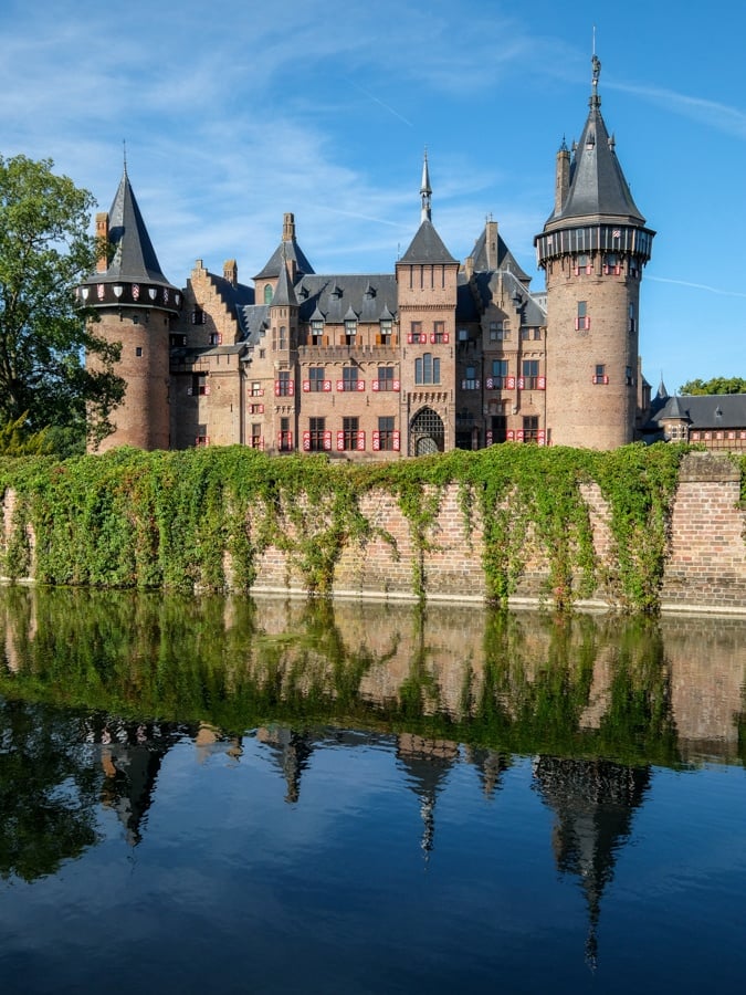 Castle De Haar Kasteel Utrecht Amsterdam Netherlands Canal Reflections