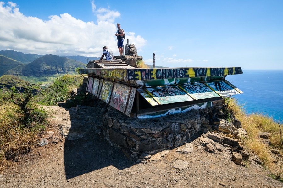 Pink Pillbox Hike Maili Waianae Oahu Hawaii