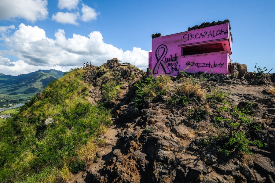 Pink Pillbox Hike Maili Waianae Oahu Hawaii