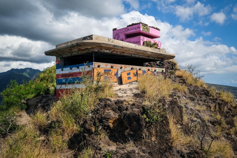 Pink Pillbox Hike Maili Waianae Oahu Hawaii