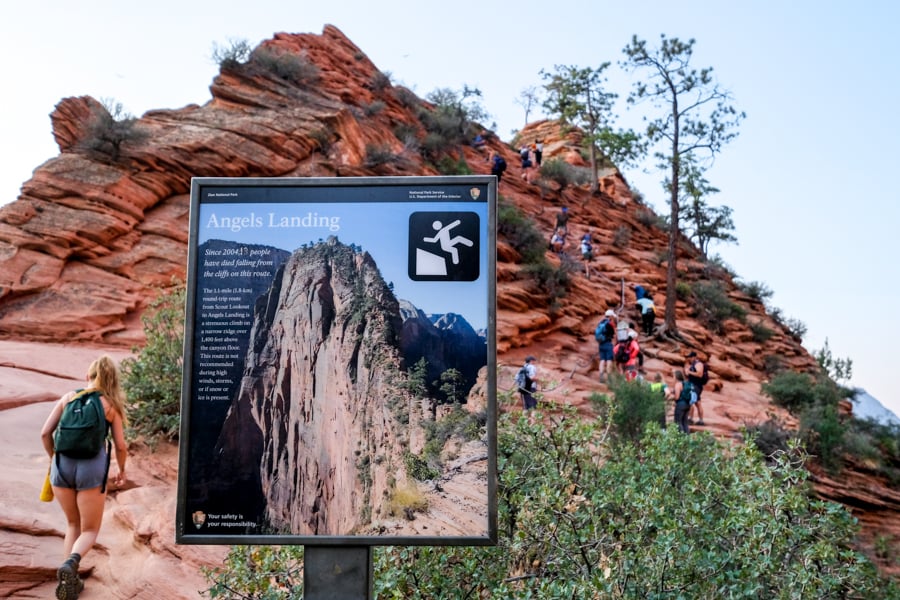 Trail Warning Sign Scout Lookout