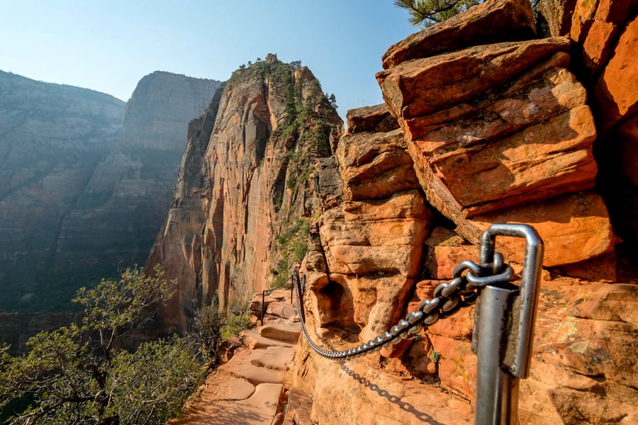 Angels Landing Hike Trail Zion National Park Utah