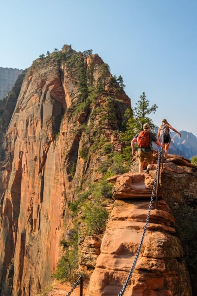 Angels Landing Hike Trail Zion National Park Utah