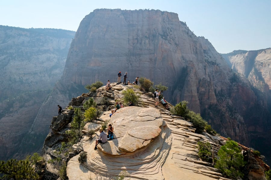 Hikers at the top of the summit