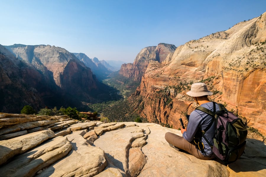 Angels Landing Hike Trail Zion National Park Utah