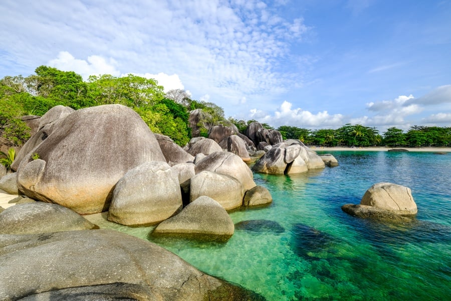 Belitung island in Indonesia