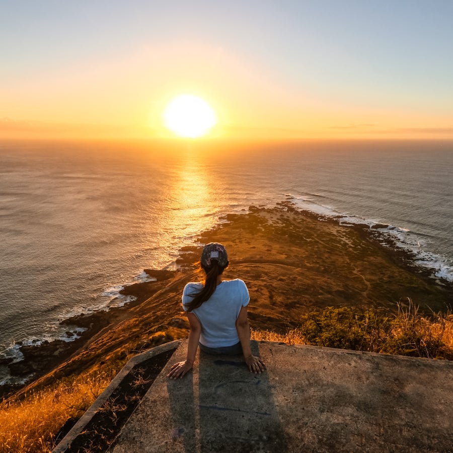 Sunset Oahu Hikes Kaena Point Hawaii Pillbox