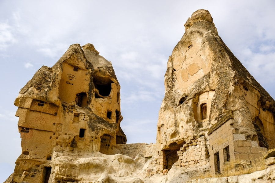 Goreme town in Cappadocia Turkey