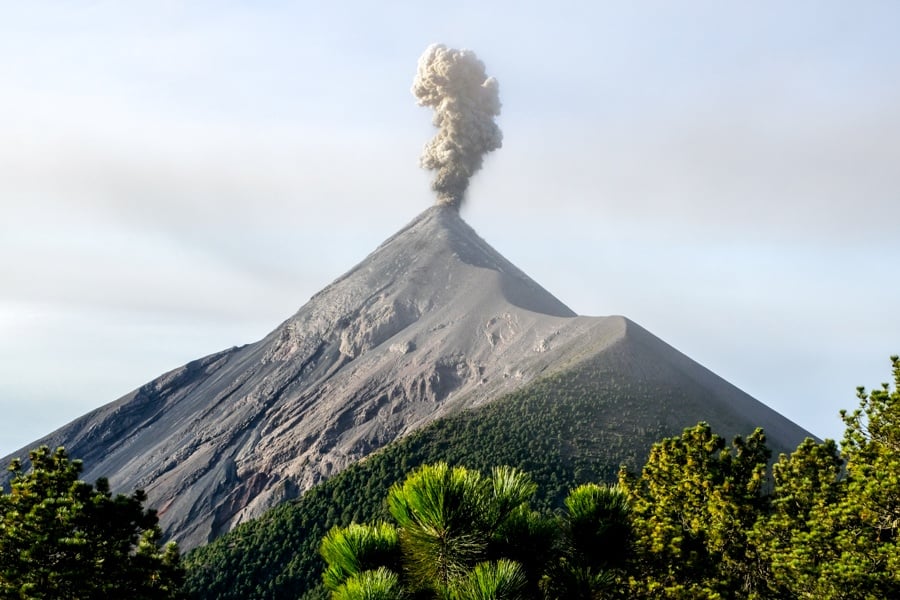 Acatenango Volcano Hike Guatemala Volcan De Fuego Eruption