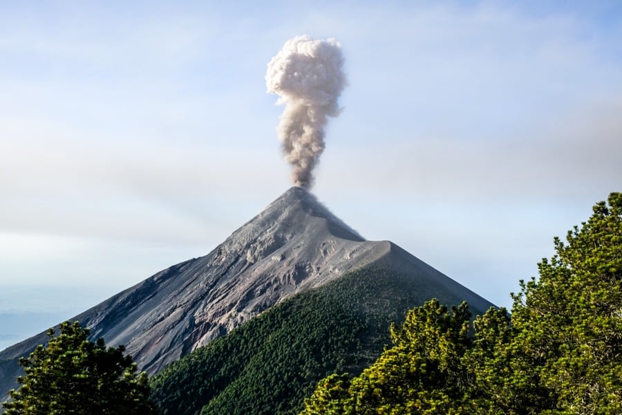 Acatenango Volcano Hike Guatemala Volcan De Fuego Eruption