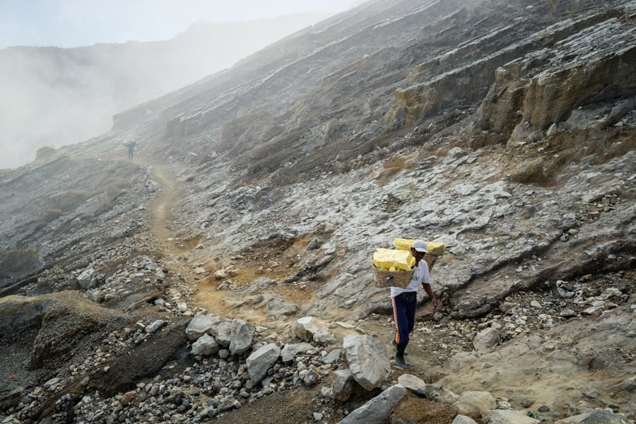 Sulfur Miner Banyuwangi Indonesia