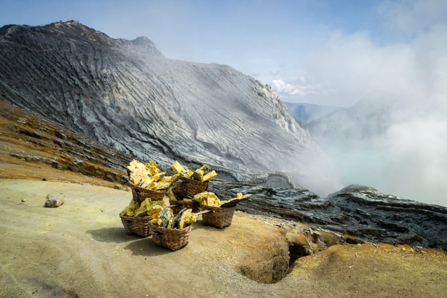 Sulfur Mining Banyuwangi Indonesia