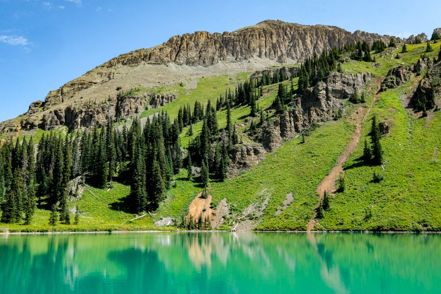 Blue Lake Colorado Lower Blue Lakes Trail Ridgway