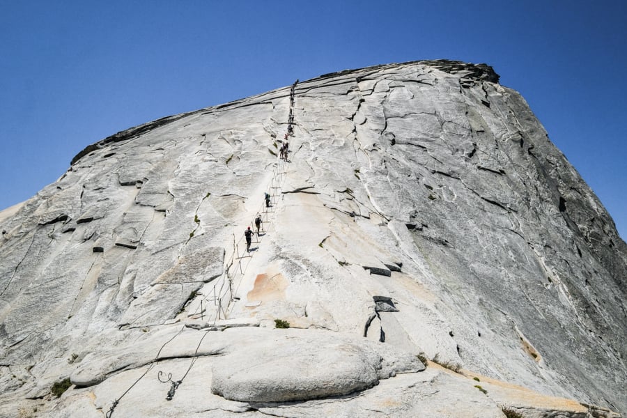 Half Dome Hike Cables Yosemite National Park