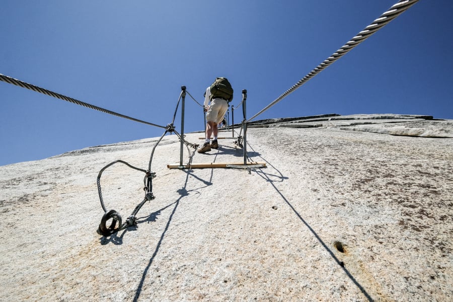 Half Dome Hike Cables Yosemite National Park