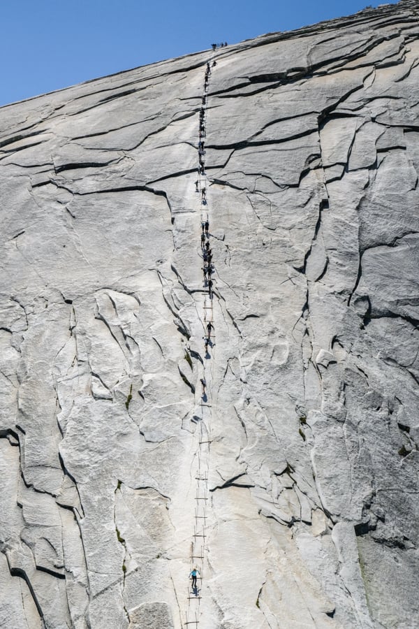 Half Dome Hike Cables Yosemite National Park