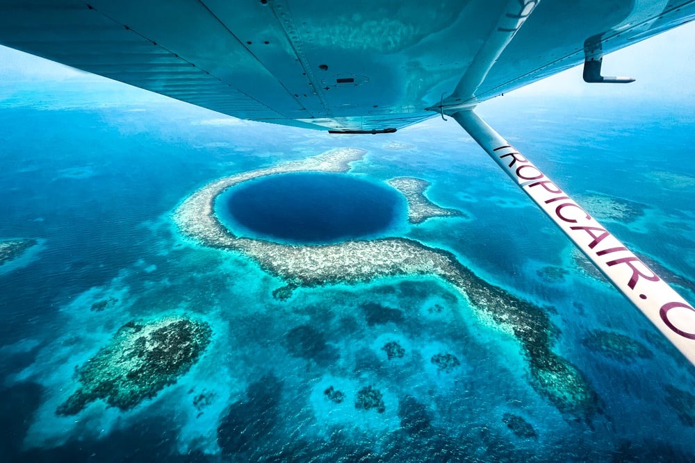 Great Blue Hole Belize Flight Tropic Air