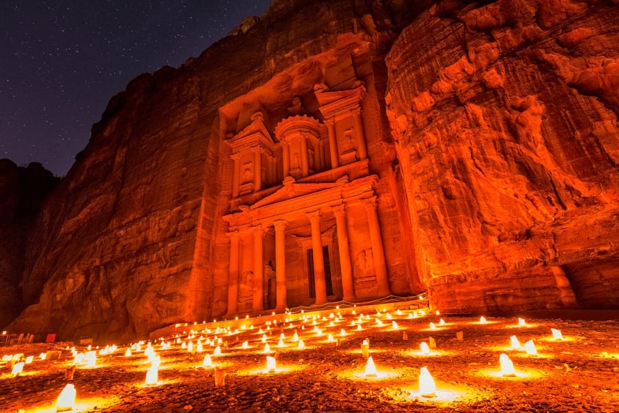 Petra by night